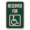 Signmission Reserved for With Accessible Symbol Heavy-Gauge Aluminum Sign, 12" x 18", A-1218-24430 A-1218-24430 - alternate 1